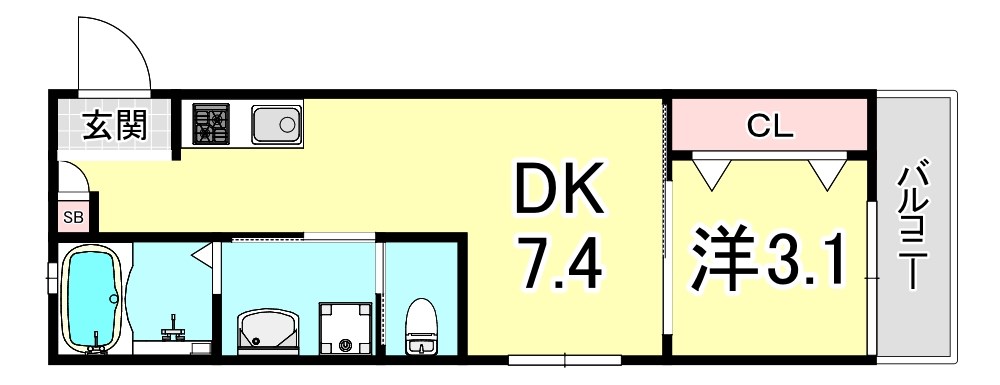 ワコーレヴィータ芦屋浜町の間取り