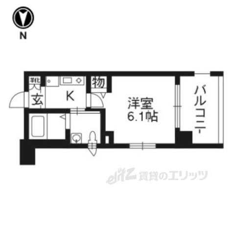 エステムプラザ京都五条大橋の間取り