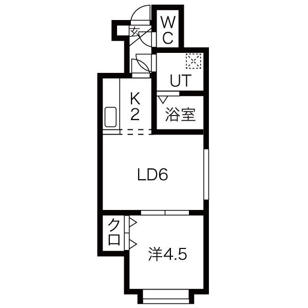 札幌市白石区菊水五条のアパートの間取り