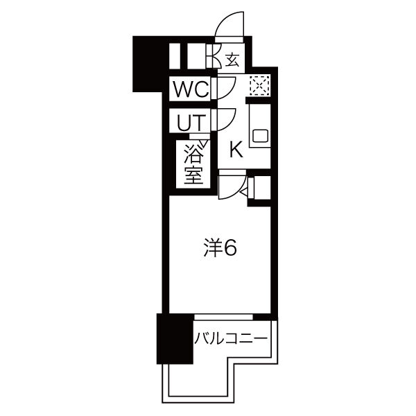 名古屋市中村区名駅南のマンションの間取り