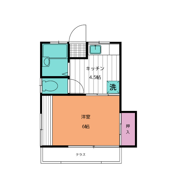 杉並区西荻南のアパートの間取り