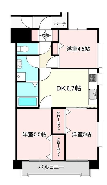 湘南久里浜ダイカンプラザの間取り