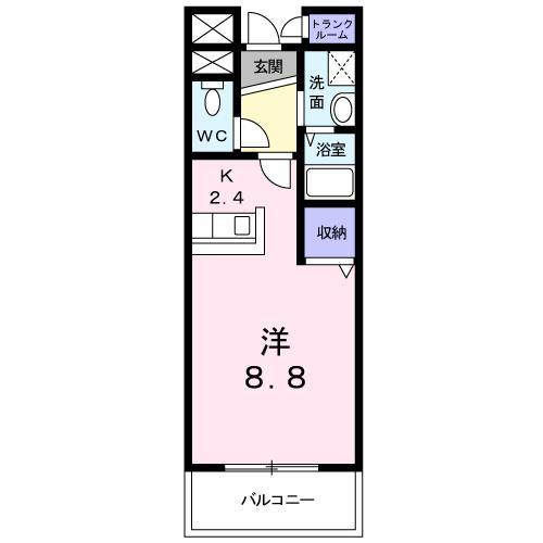 東広島市西条大坪町のマンションの間取り