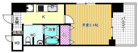 グランカーサ梅田北の間取り