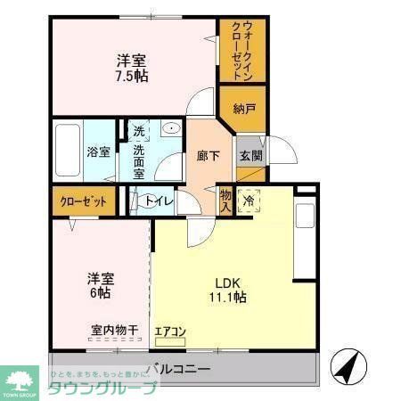 柏市藤心のアパートの間取り