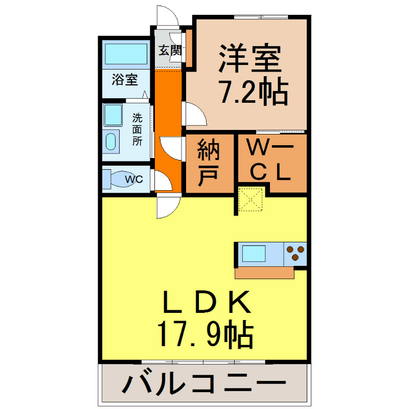 名古屋市中川区松重町のマンションの間取り