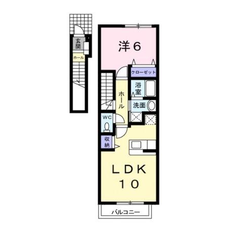 伊予郡松前町大字北黒田のアパートの間取り