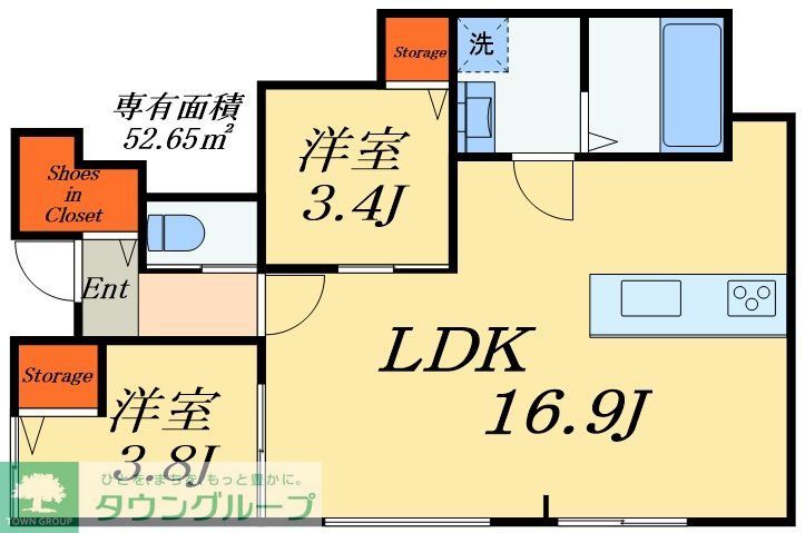 【足立区六木のアパートの間取り】