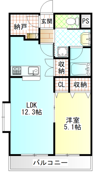 パルテール足柄IIの間取り