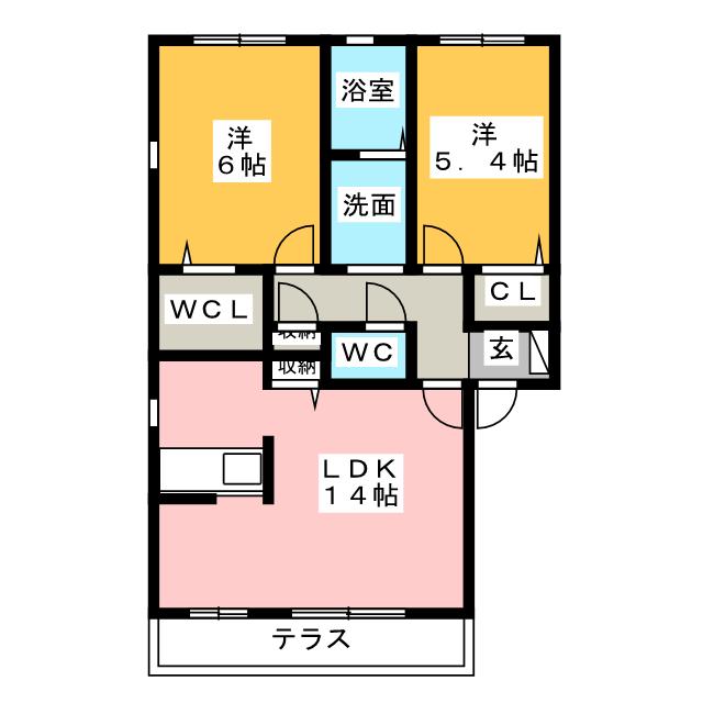 たちばなファミリー１２　Ａ棟の間取り