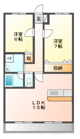 【ハートフルマンションＮo．１の間取り】