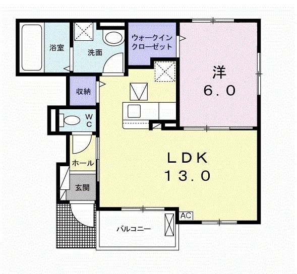 藤井寺市大井のアパートの間取り