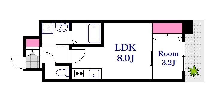 【広島市南区西蟹屋のマンションの間取り】