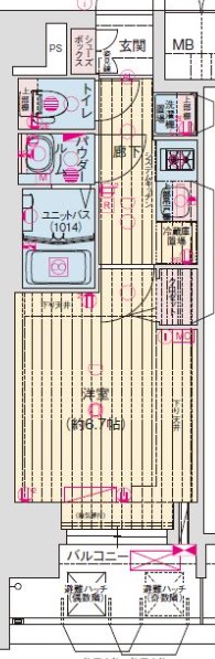 プレサンス葵デュリスの間取り