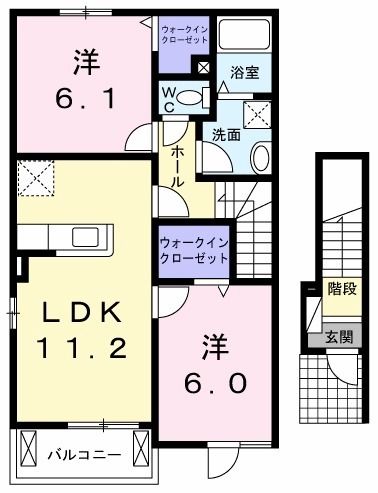 ヴァンベール　Ｂの間取り