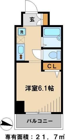 松戸市東松戸のマンションの間取り