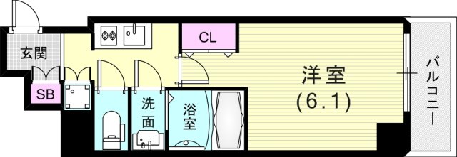 ワールドアイ神戸WESTの間取り