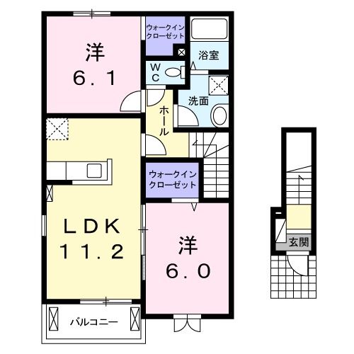 東茨城郡城里町大字那珂西のアパートの間取り