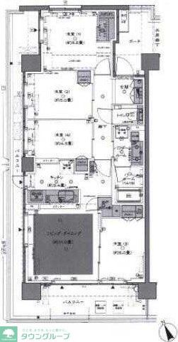 【横浜市港北区綱島東のマンションの間取り】