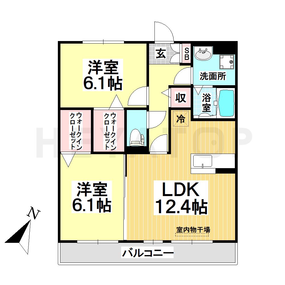 名古屋市南区南野のアパートの間取り