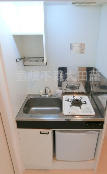 キッチン　ミニ冷蔵庫付ガスキッチン