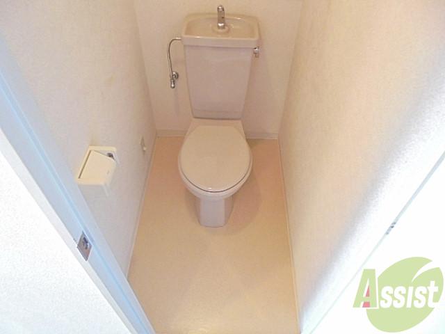 トイレ　シンプルなおトイレで、落ち着いて用をたしてくださいね～