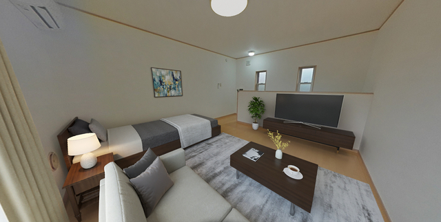 居室・リビング　家具・家電はＶＲによる合成です