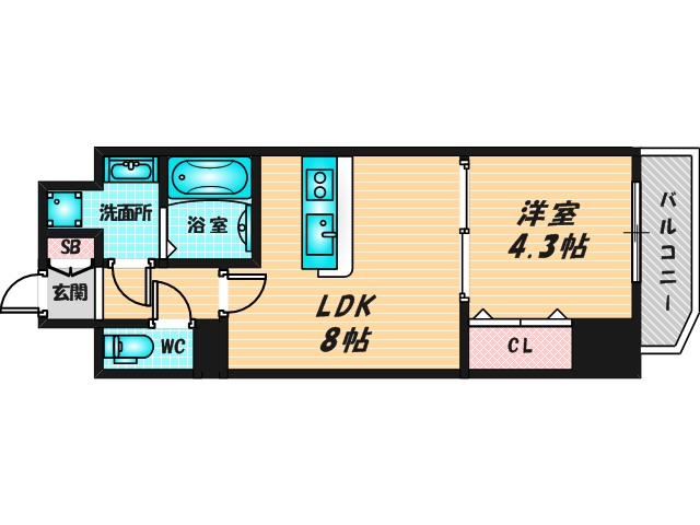 Garden House新今里の間取り写真