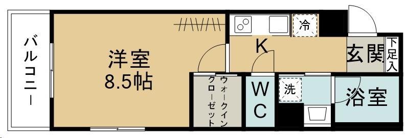 キャンパティオ米ケ袋の間取り写真