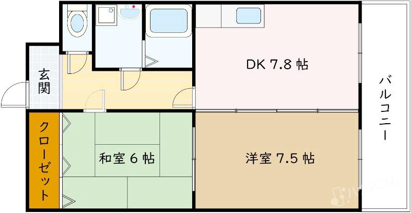 阪急宝塚線 服部天神駅 徒歩15分 3階建 築27年の間取り写真