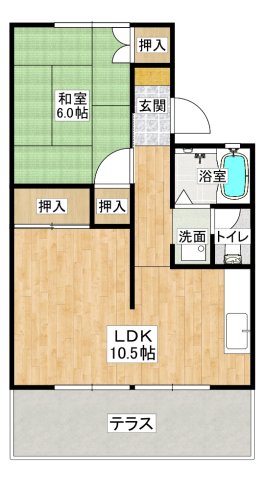魚住Sハイツ35の間取り写真