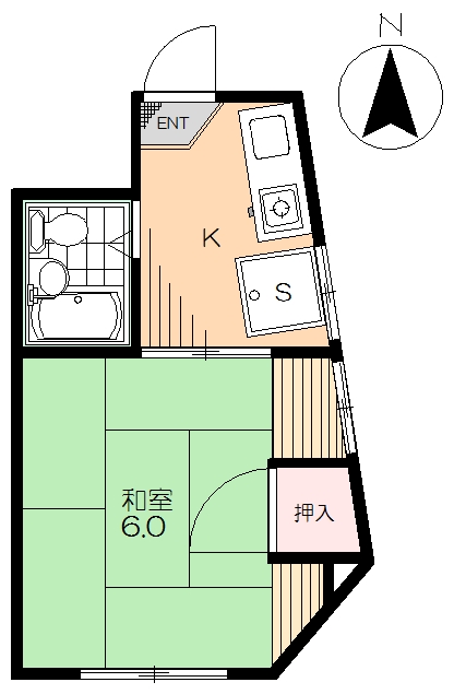 【コーポカクハチビルの間取り】