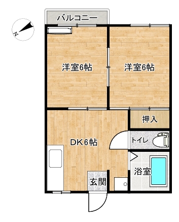 コスモハイツ小林の間取り