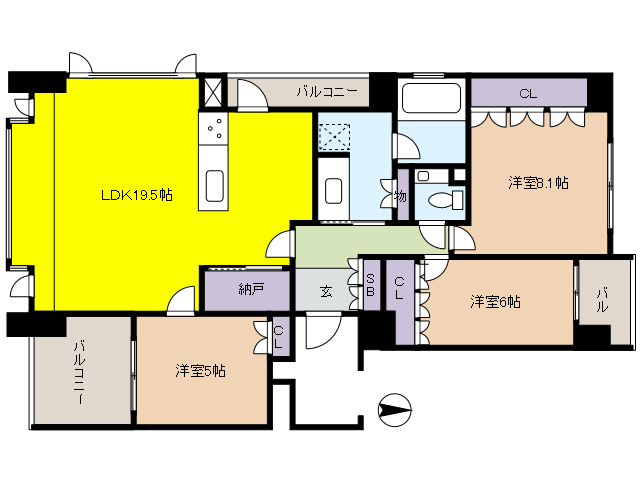 グランドメゾン山芦屋の間取り