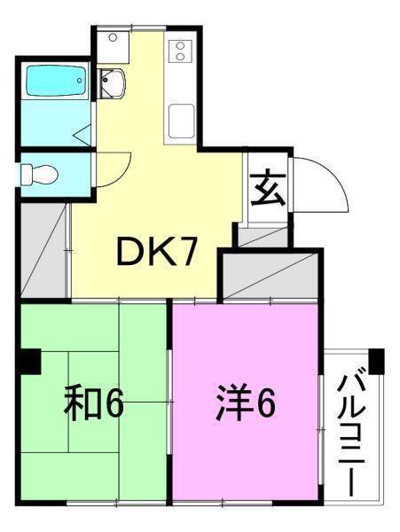 松山市東雲町のマンションの間取り