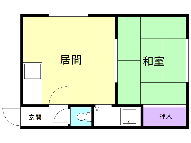 函館市湯川町のマンションの間取り