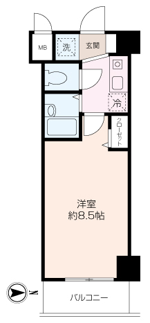 マモール北久里浜の間取り