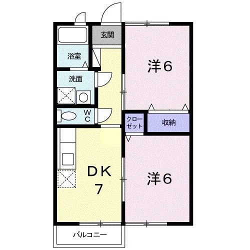 岡山県岡山市北区御津金川（アパート）の賃貸物件の間取り