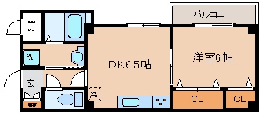 神戸市兵庫区本町のマンションの間取り