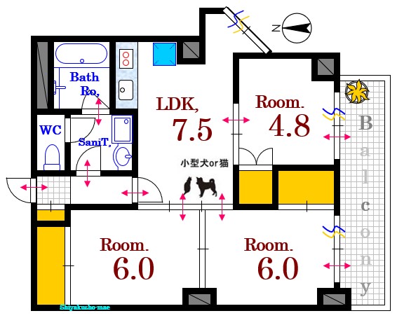 広島市中区住吉町のマンションの間取り