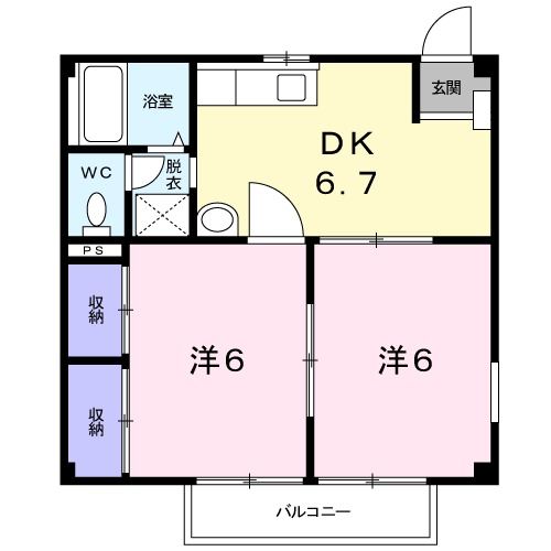 メゾンベルセラン　Ｂ棟の間取り