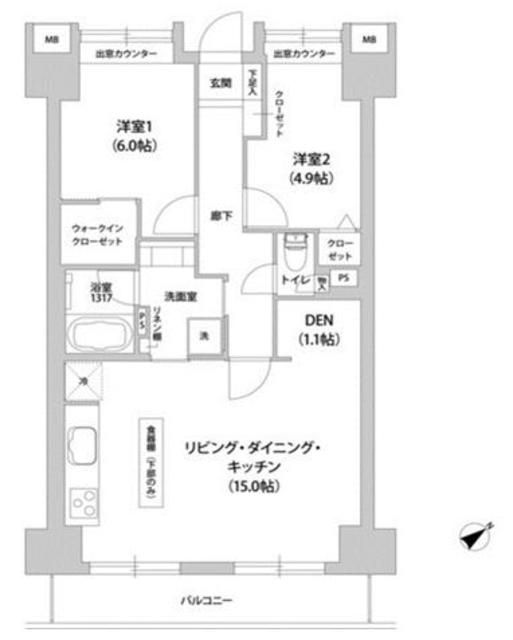 豊島区南池袋のマンションの間取り