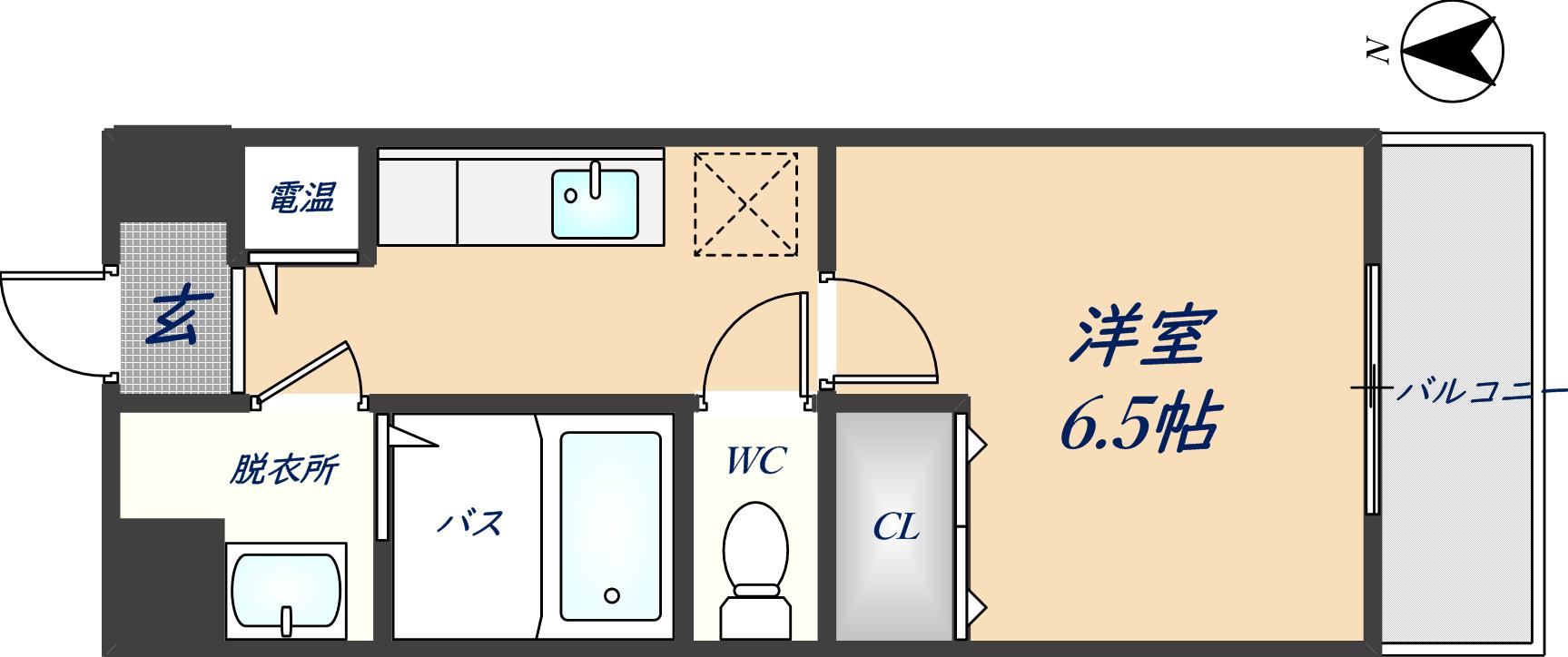 ラフィネ弓削の間取り