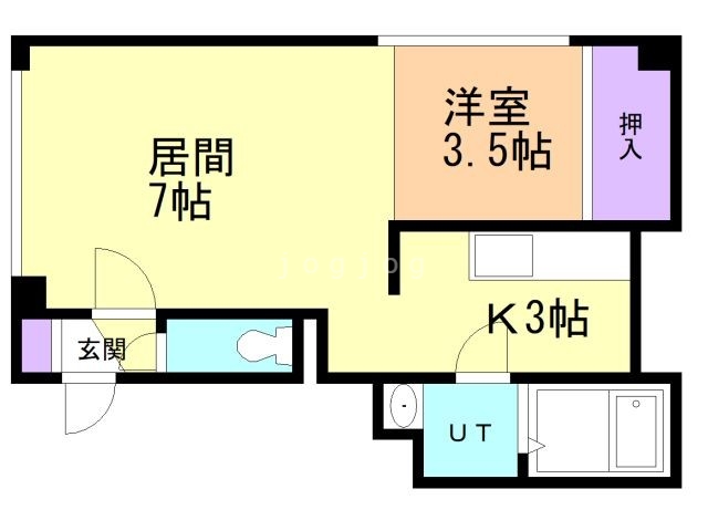 札幌市北区北三十一条西のマンションの間取り