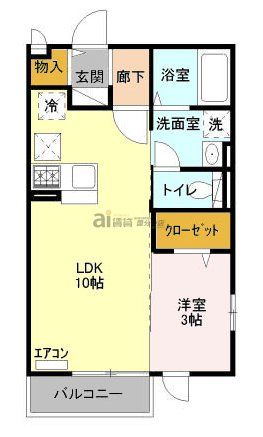 小金井市緑町のアパートの間取り