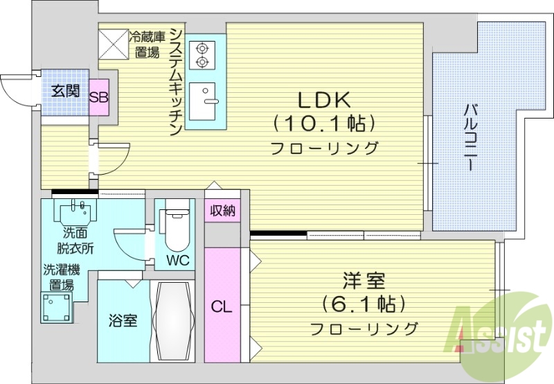 オルムドグランメール大通の間取り