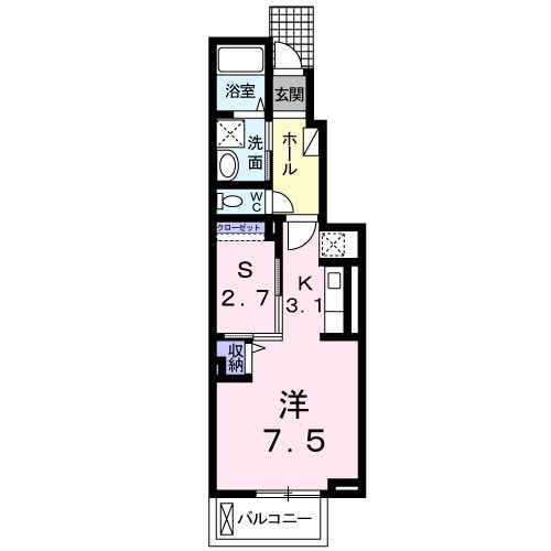 北九州市小倉南区葛原本町のアパートの間取り