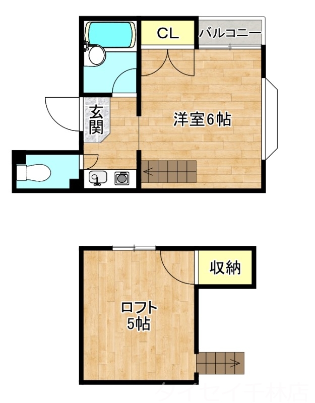 守口市滝井西町のマンションの間取り