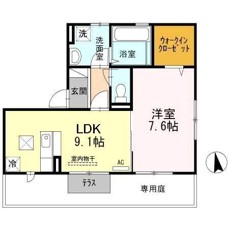 所沢市中新井のアパートの間取り