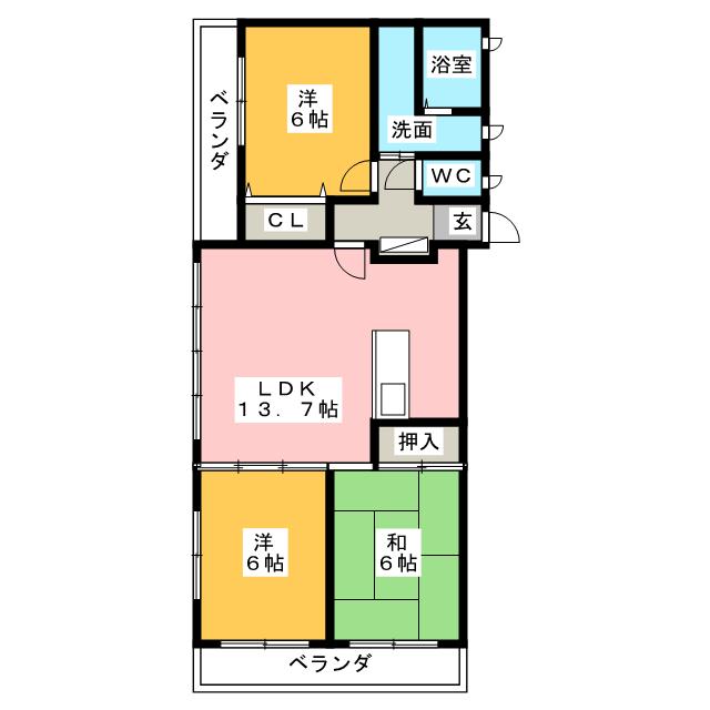 第２大幸堂マンションの間取り